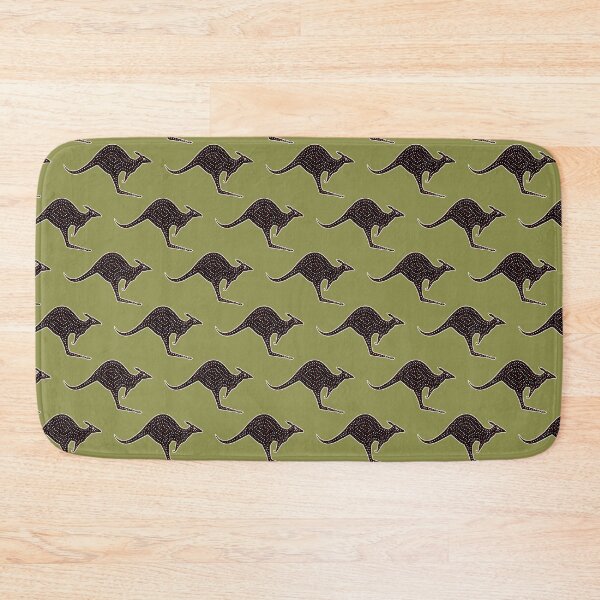 Item preview, KANGAROO PATTERN. ABORIGINAL DOT STYLE. ON GREEN. designed and sold by 5hertz.