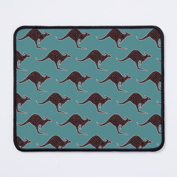 Item preview, KANGAROO PATTERN. ABORIGINAL DOT STYLE. ON BLUE. designed and sold by 5hertz.