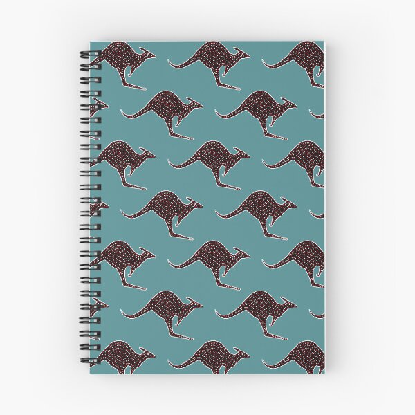 Item preview, KANGAROO PATTERN. ABORIGINAL DOT STYLE. ON BLUE. designed and sold by 5hertz.