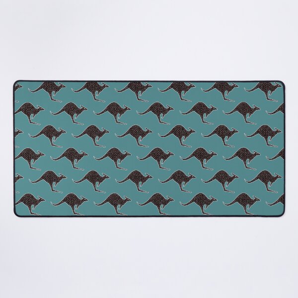 Item preview, KANGAROO PATTERN. ABORIGINAL DOT STYLE. ON BLUE. designed and sold by 5hertz.