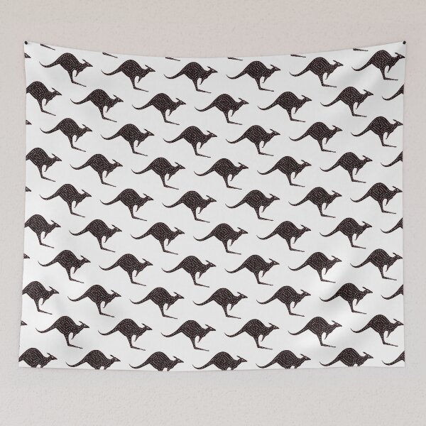Item preview, KANGAROO PATTERN. ABORIGINAL DOT STYLE. ON WHITE. designed and sold by 5hertz.