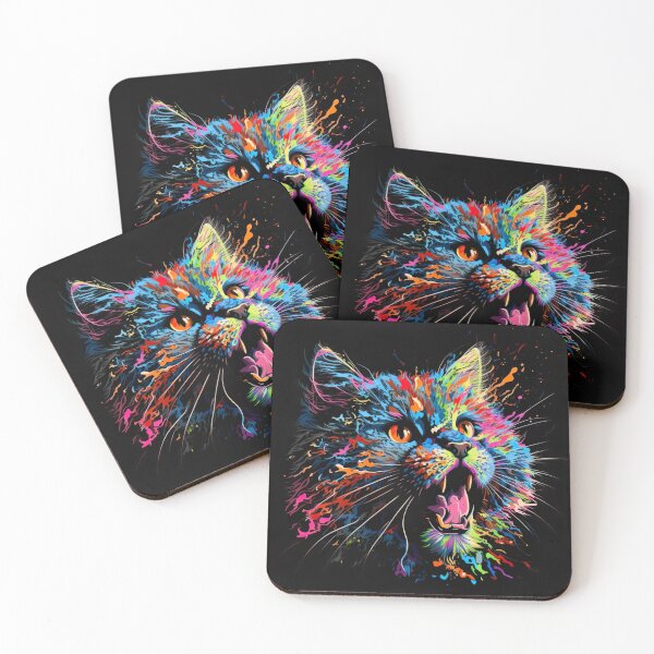 Item preview, Trippy Attack Kitty designed and sold by Matt's Artificial Nature.