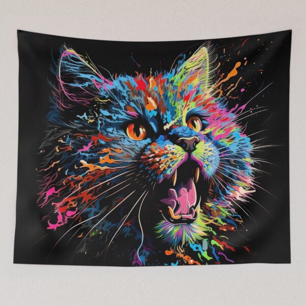 Item preview, Trippy Attack Kitty designed and sold by Matt's Artificial Nature.