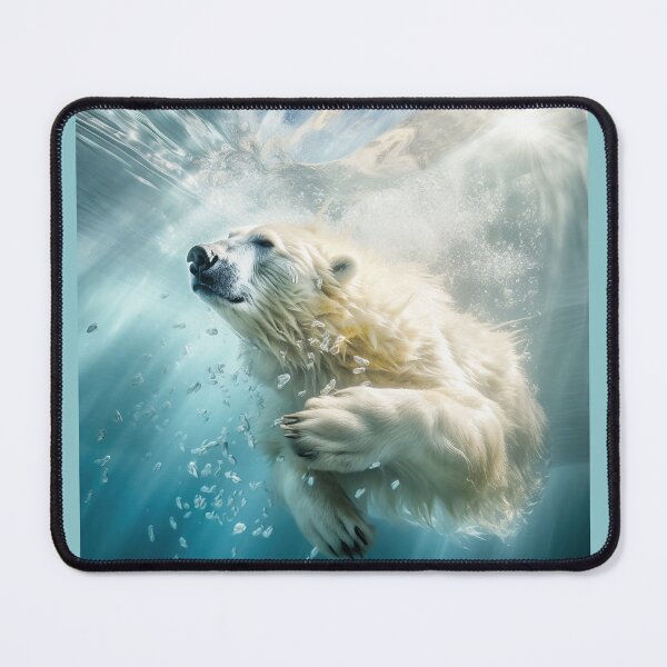 Item preview, Polar Bear swimming underwater designed and sold by ebrawne.