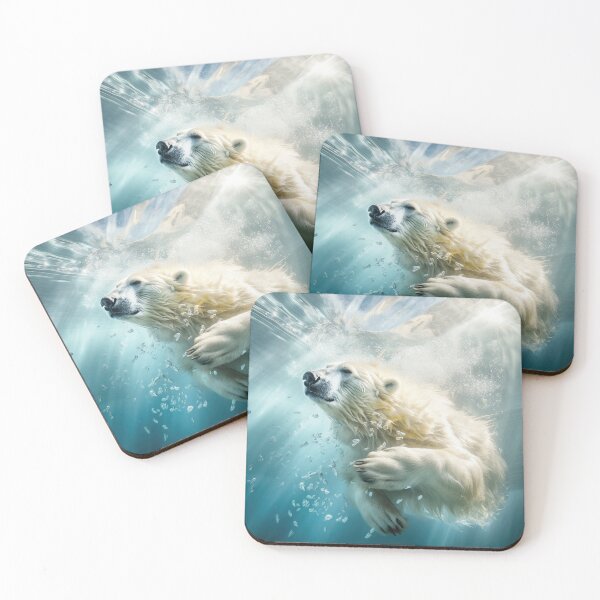 Item preview, Polar Bear swimming underwater designed and sold by ebrawne.