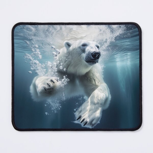 Item preview, Polar Bear swimming underwater designed and sold by ebrawne.