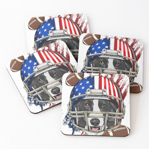 Artikelvorschau, Border Collie American Football Hundeliebhaber USA-Flagge 281 entworfen und verkauft von JeriPrall.