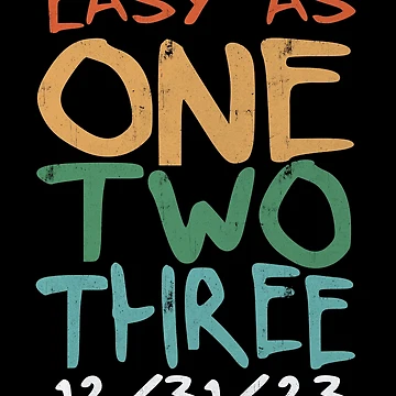 Aperçu de l'œuvre Easy As One Two Three 123 Happy 123s Day 123sday Gear de DynamicDesign