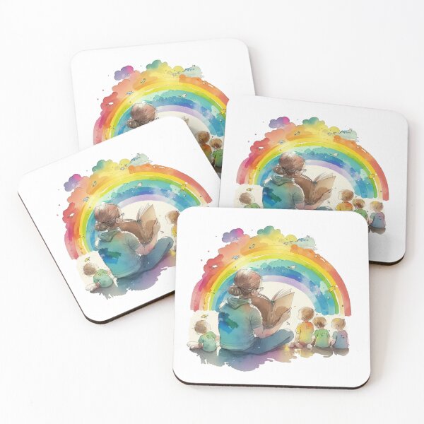 Item preview, little hands rainbow teacher girls boys kindergarten designed and sold by printiesart.