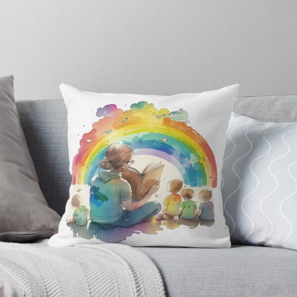 Item preview, little hands rainbow teacher girls boys kindergarten designed and sold by printiesart.