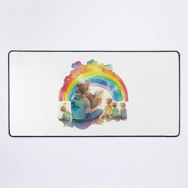 Item preview, little hands rainbow teacher girls boys kindergarten designed and sold by printiesart.