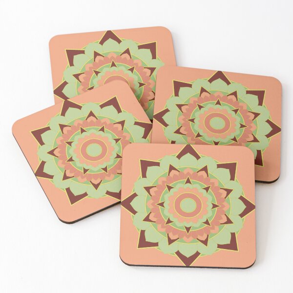Item preview, Coral Green Star designed and sold by OwlBeeDesigns.