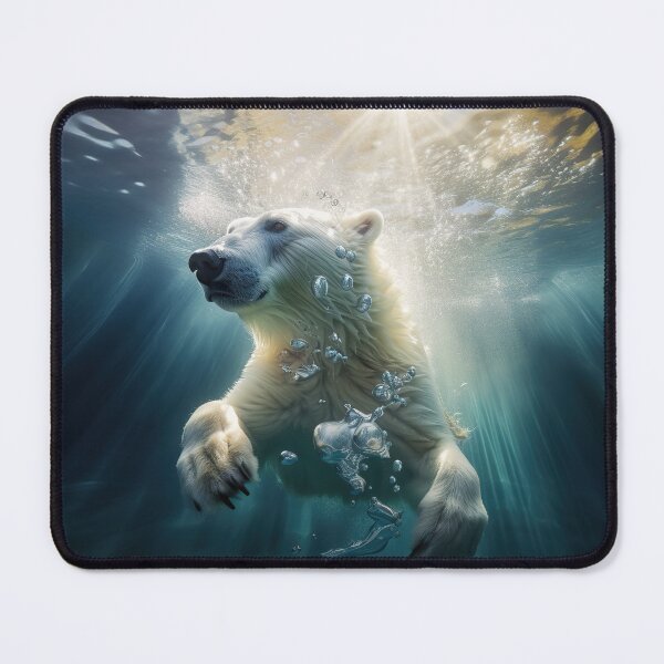 Item preview, Polar Bear swimming underwater designed and sold by ebrawne.
