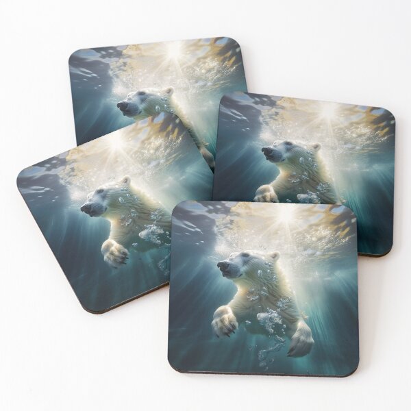 Item preview, Polar Bear swimming underwater designed and sold by ebrawne.