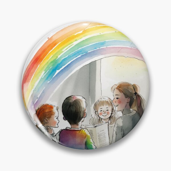Item preview, little hands rainbow teacher girls boys kindergarten designed and sold by printiesart.