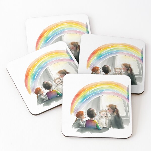 Item preview, little hands rainbow teacher girls boys kindergarten designed and sold by printiesart.