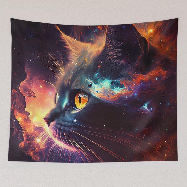 Item preview, Trippy Cosmic Cat designed and sold by Matt's Artificial Nature.