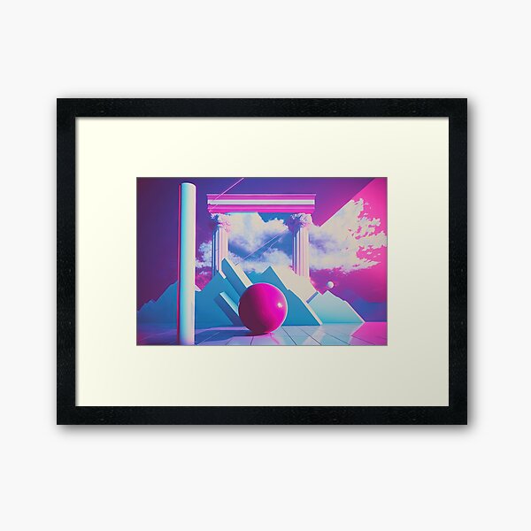 Item preview, Pastel Columns: A Vaporwave Exploration of Nostalgia and Futurism designed and sold by Mullet Monkey.