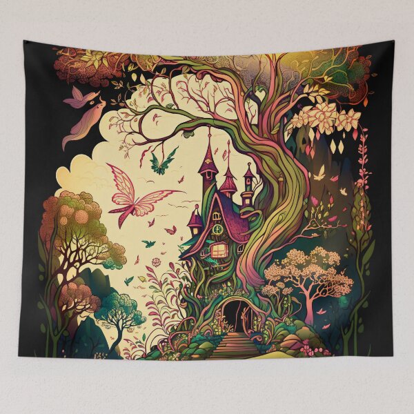 Item preview, Fairy Fantasy Tree House designed and sold by entwithanaxe.