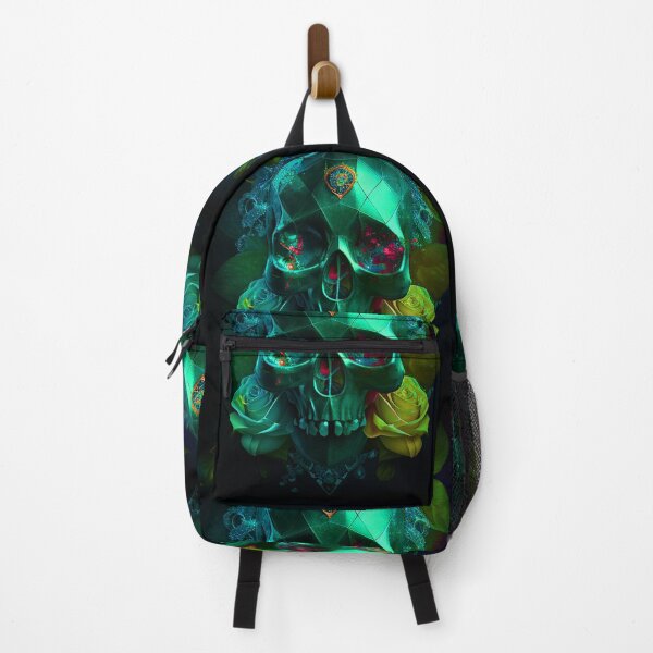 Item preview, Emerald and botanic skull designed and sold by Anas Xenophon.