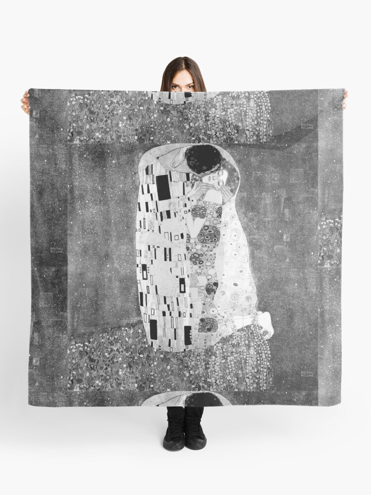 The Kiss by Gustav Klimt Der Kuss - Platinum Paintings Scarf for