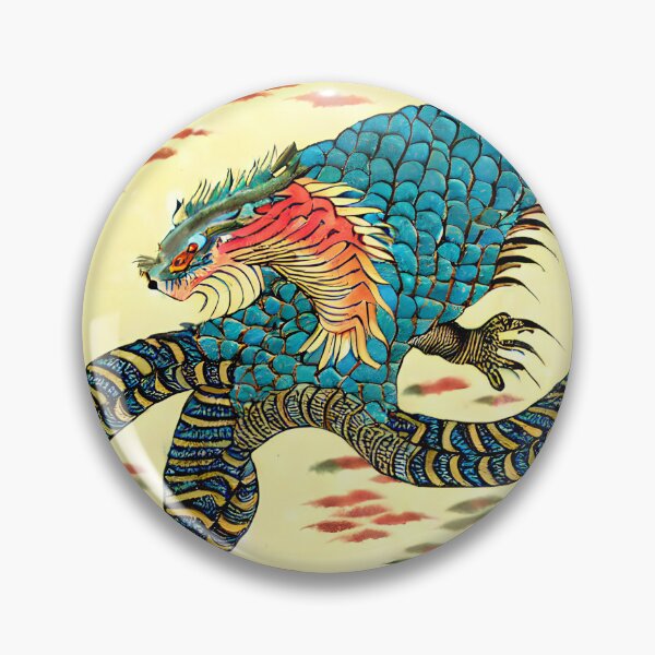 Item preview, The Japanese Dragon A vintage style cream background with a red colored dragon. designed and sold by EHdesignco.