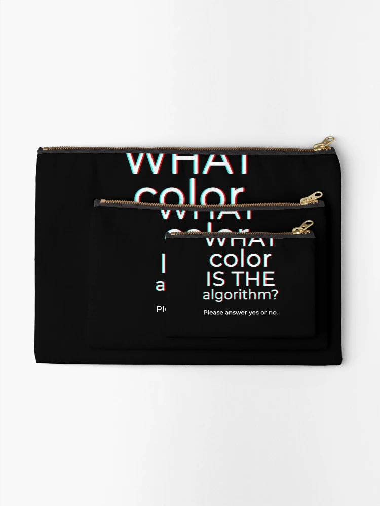 Thumbnail 2 of 4, Zipper Pouch, What Color Is The Algorithm? designed and sold by Art By The Coco.