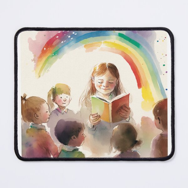 Item preview, little hands rainbow teacher girls boys kindergarten designed and sold by printiesart.