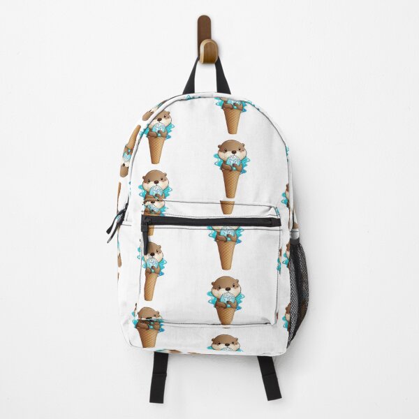 Item preview, Adorable Otter in Ice-Cream Cone - A Sweet Delight! designed and sold by Sticker-by-Mia.