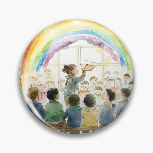 Item preview, little hands rainbow teacher girls boys kindergarten designed and sold by printiesart.