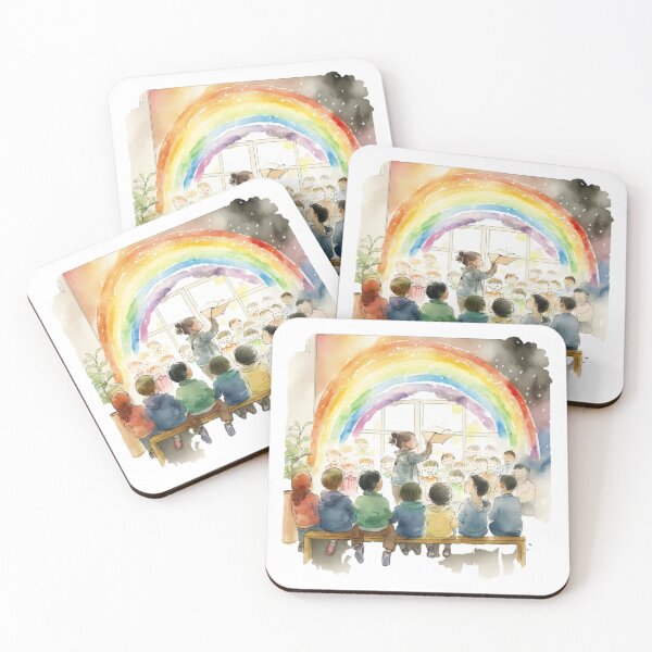 Item preview, little hands rainbow teacher girls boys kindergarten designed and sold by printiesart.