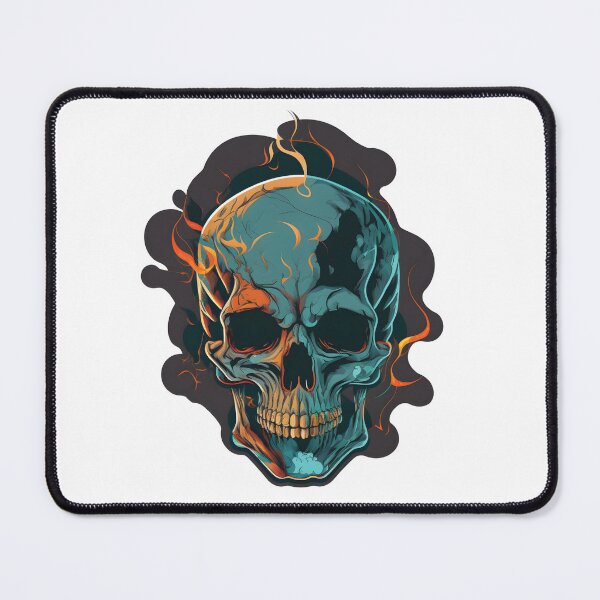 Item preview, Gray Skull with Red Flames designed and sold by EXOV-MA.