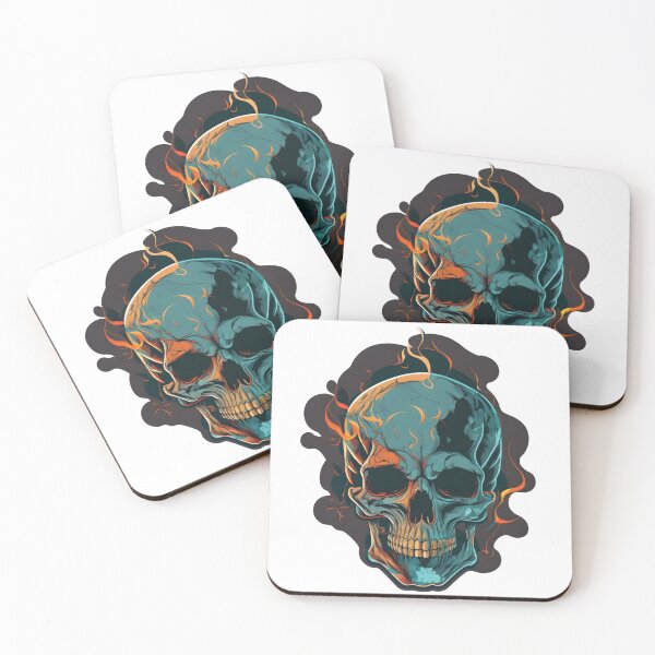 Item preview, Gray Skull with Red Flames designed and sold by EXOV-MA.