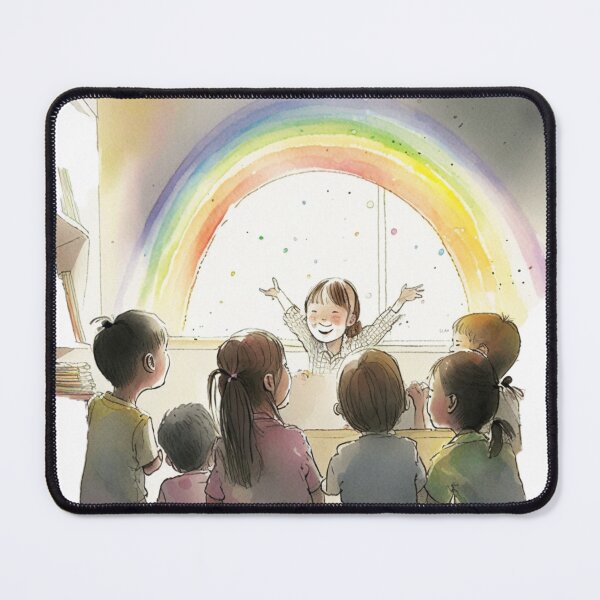 Item preview, little hands rainbow teacher girls boys kindergarten designed and sold by printiesart.