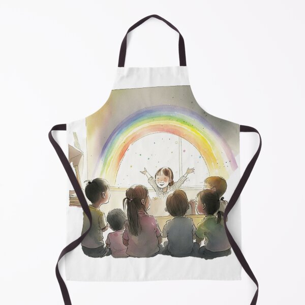 Item preview, little hands rainbow teacher girls boys kindergarten designed and sold by printiesart.