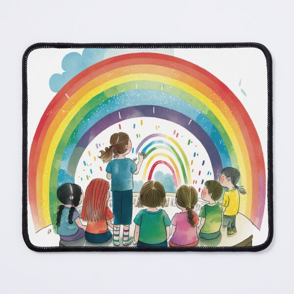 Item preview, little hands rainbow teacher girls boys kindergarten designed and sold by printiesart.