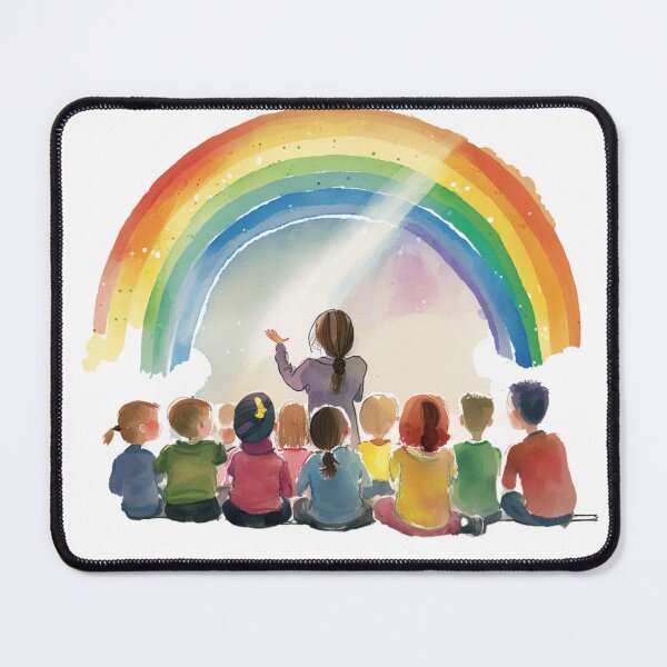 Item preview, little hands rainbow teacher girls boys kindergarten designed and sold by printiesart.