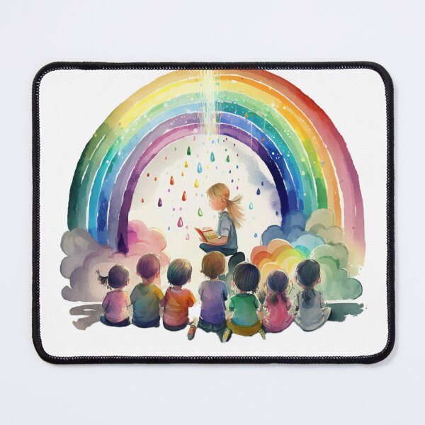 Item preview, little hands rainbow teacher girls boys kindergarten designed and sold by printiesart.