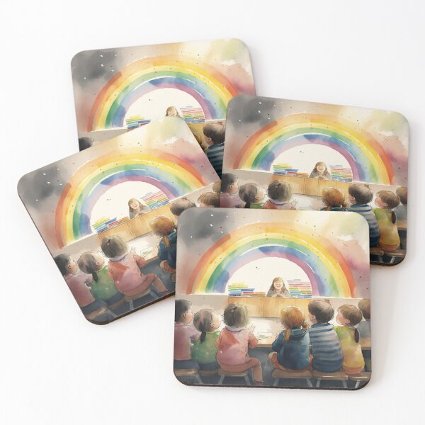 Item preview, little hands rainbow teacher girls boys kindergarten designed and sold by printiesart.