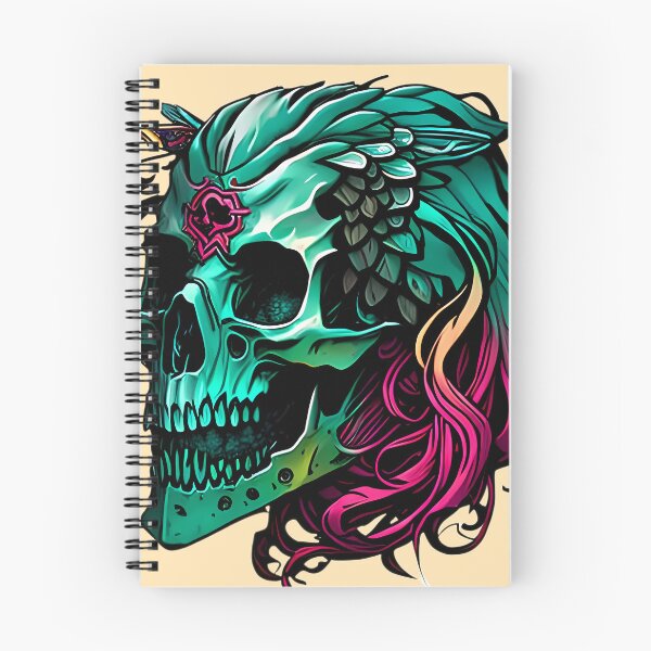 Item preview, The Art of Transience - An Illustration of a Skull with Beautifully Flowing Hair designed and sold by GalihDA.