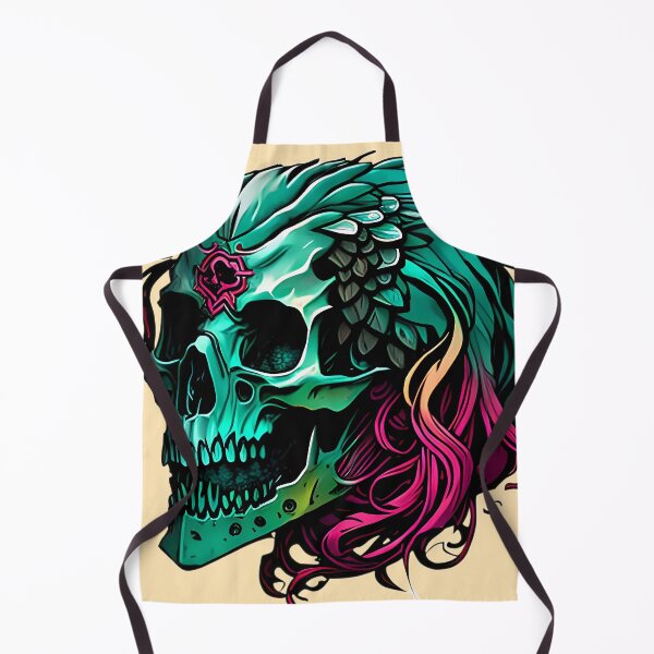Item preview, The Art of Transience - An Illustration of a Skull with Beautifully Flowing Hair designed and sold by GalihDA.