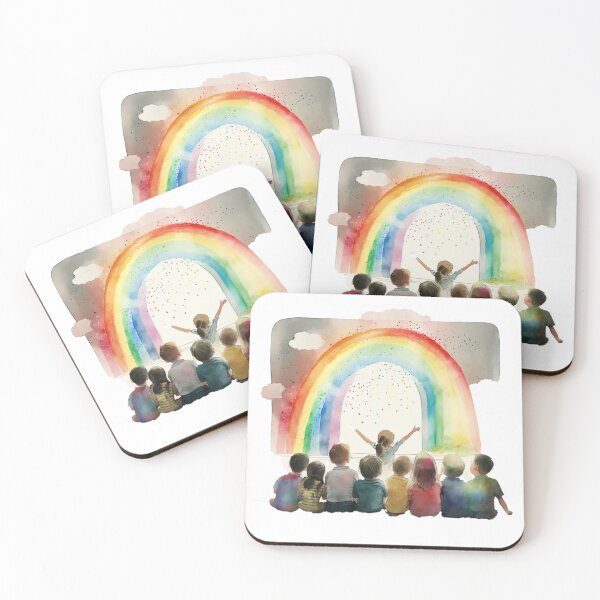 Item preview, little hands rainbow teacher girls boys kindergarten designed and sold by printiesart.