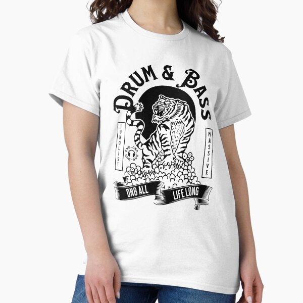 Item preview, DRUM AND BASS - Junglist Tiger Massive (Schwarz) designed and sold by Discothreadz.
