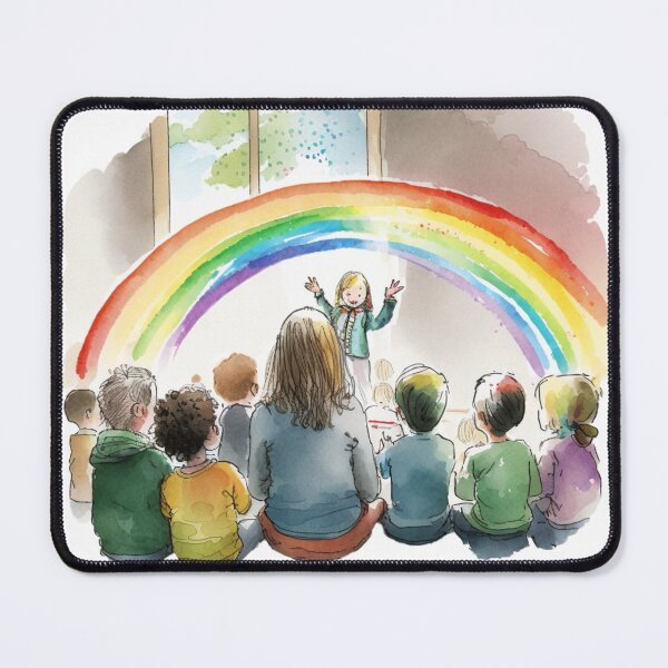 Item preview, little hands rainbow teacher girls boys kindergarten designed and sold by printiesart.
