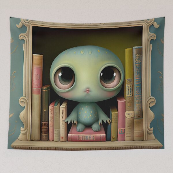 Item preview, Alien in my Bookshelf designed and sold by ARTIMITY.