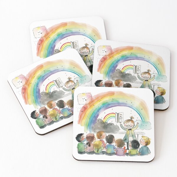 Item preview, little hands rainbow teacher girls boys kindergarten designed and sold by printiesart.