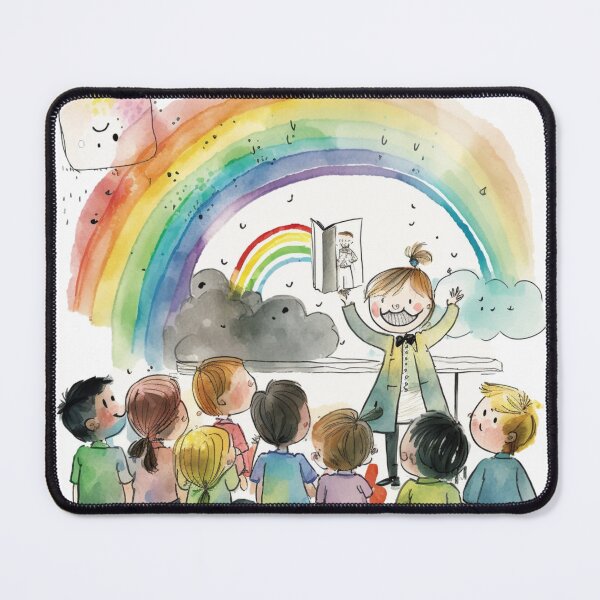 Item preview, little hands rainbow teacher girls boys kindergarten designed and sold by printiesart.