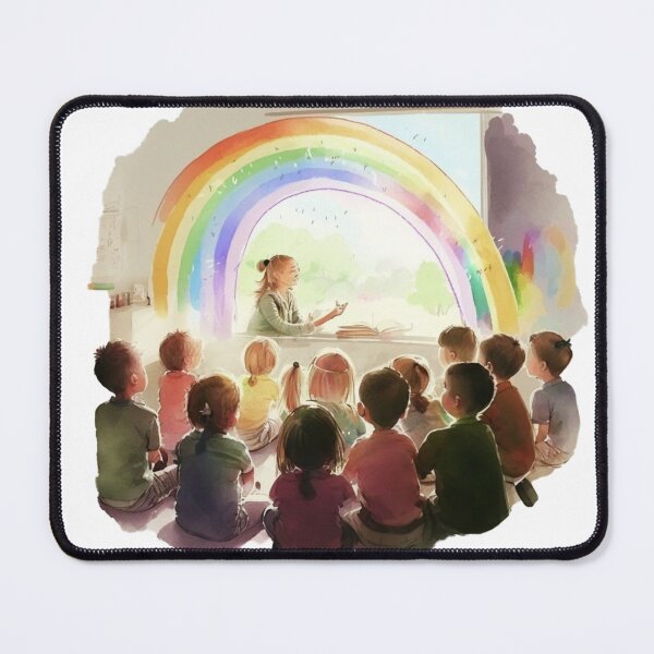 Item preview, little hands rainbow teacher girls boys kindergarten designed and sold by printiesart.