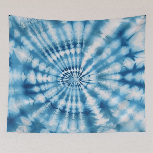 Item preview, Blue tie-dye design on fabric designed and sold by ChromaChameleon.