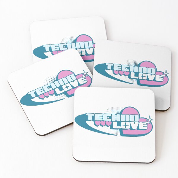 Artikelvorschau, TECHNO - Techno Love Y2K (blau/rosa) entworfen und verkauft von Discothreadz.
